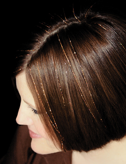Kapsels en haarverzorging: Glitter in je haar, kapsel Kerst 2014 trend