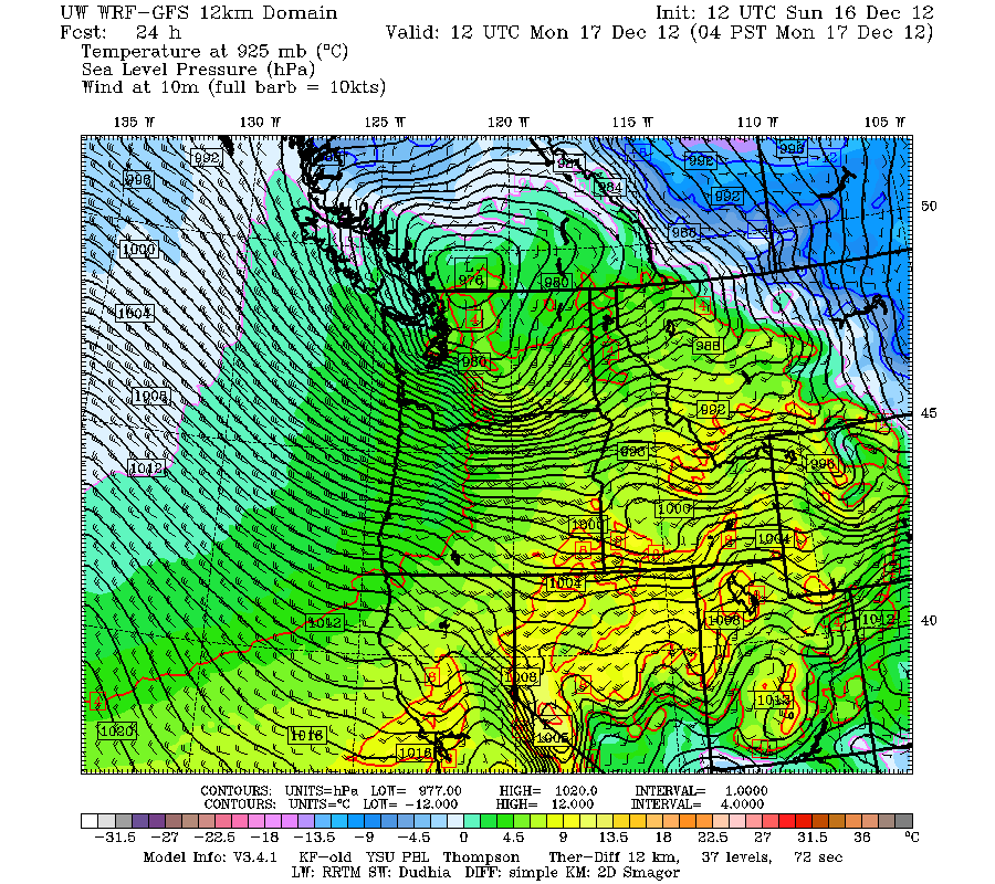 Cliff Mass Weather Blog Big Storm But the Worst South of Seattle