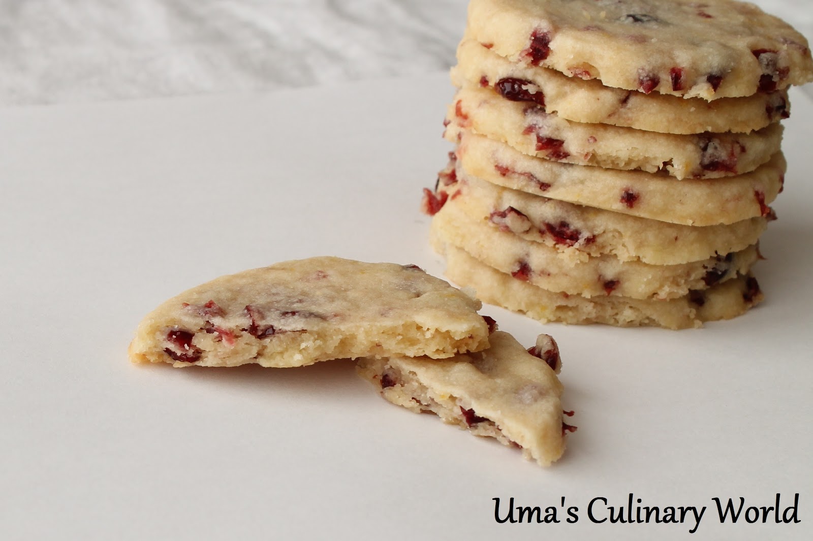 Cranberry Shortbread Cookies