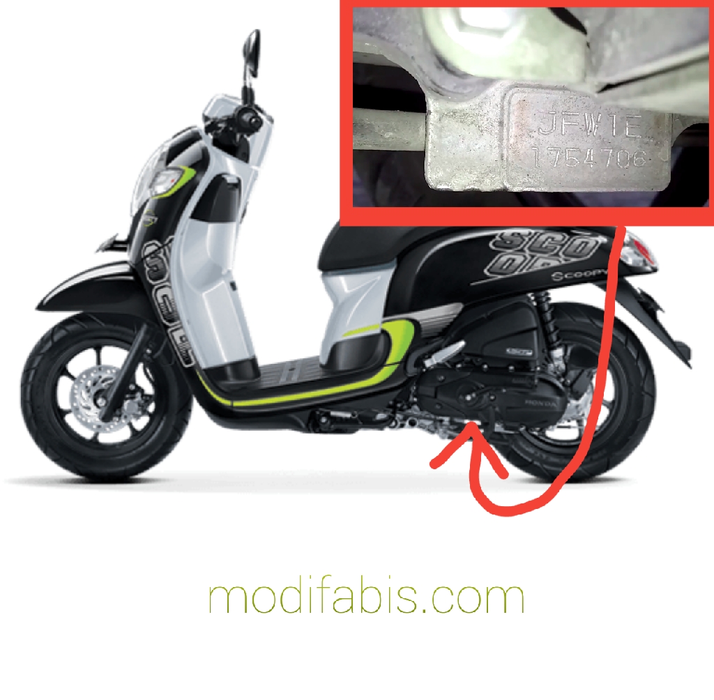Letak Nomer Mesin Dan Nomer Rangka Honda Scopy Modif Abis