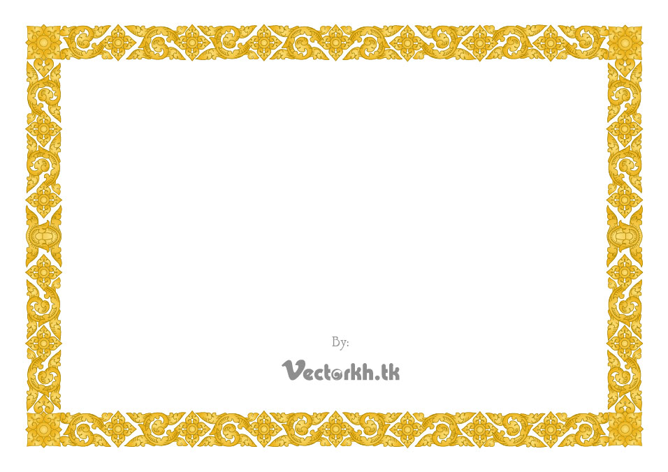 Frame Border Kbach khmer vector- lana you ~ vectorkh