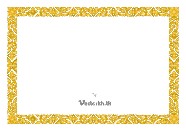 Frame Border Kbach khmer vector- lana you ~ vectorkh