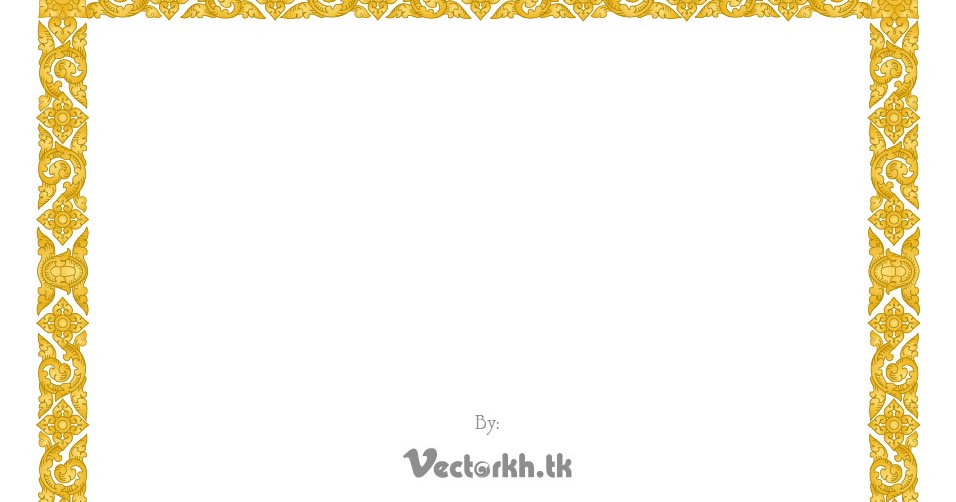 Frame Border Kbach khmer vector- lana you ~ vectorkh