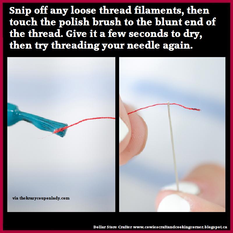 Dollar Store Crafter How To Easily Thread A Needle Sewing Hack