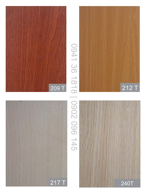 bảng màu melamine thường gặp trên ván dăm