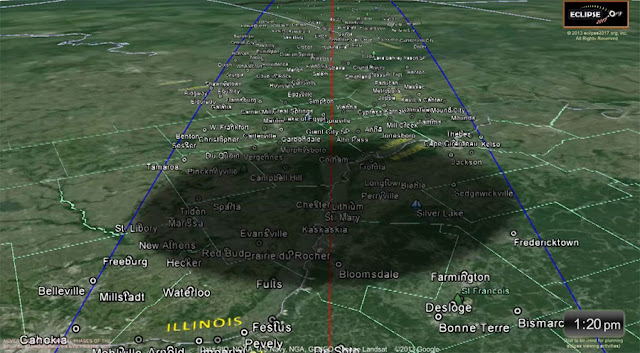 Sombra do eclipse solar - 21 de agosto de 2017