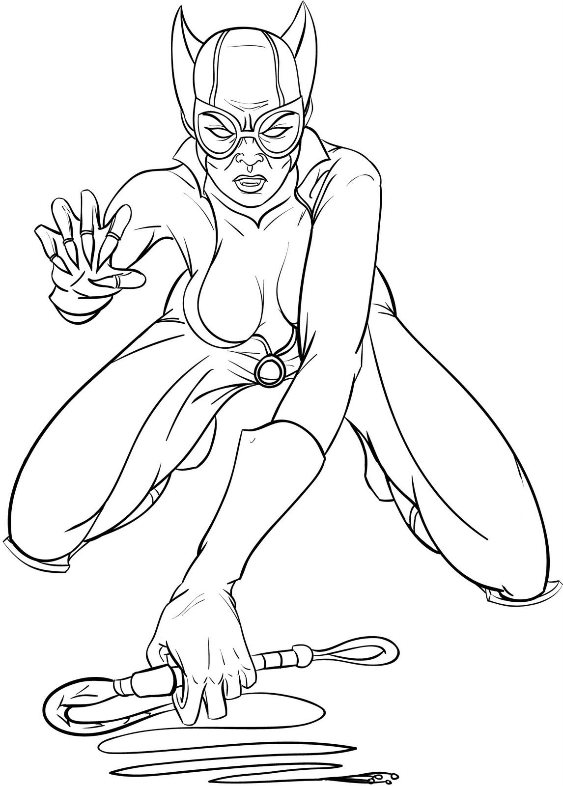 Catwoman Coloring Pages Free.