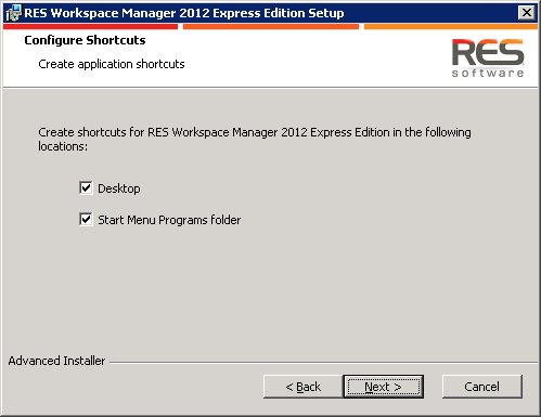 Installing RES Workspace Manager 2012 Express Edition