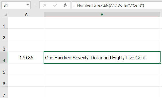 تحويل الأرقام إلى حروف ( تفقيط الأرقام ) باللغة الانجليزية في Excel