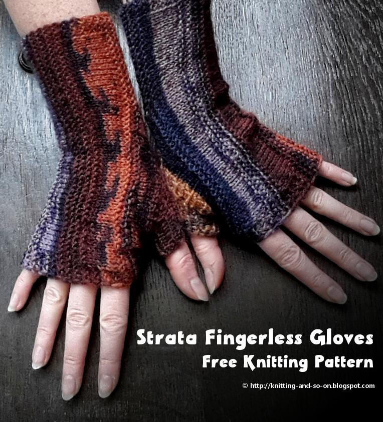 Knitting and so on Strata Fingerless Gloves