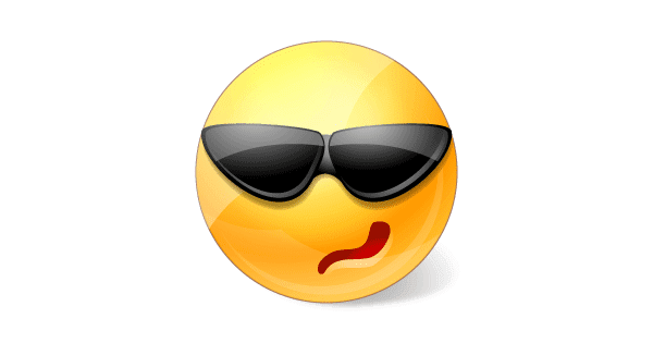 cool smiley with sunglasses symbols emoticons emoji art copy paste