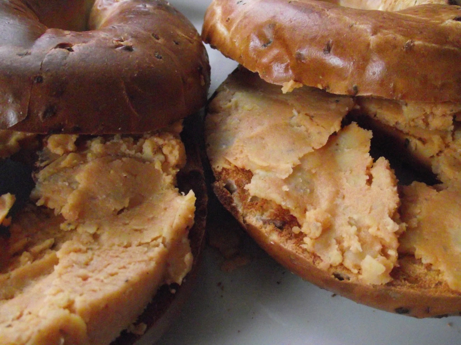 Rocket and Roses Vegan Kitchen Brunch Red Onion & Chive Bagels and