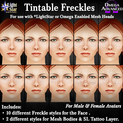 *LightStar Studios: Tintable Freckles