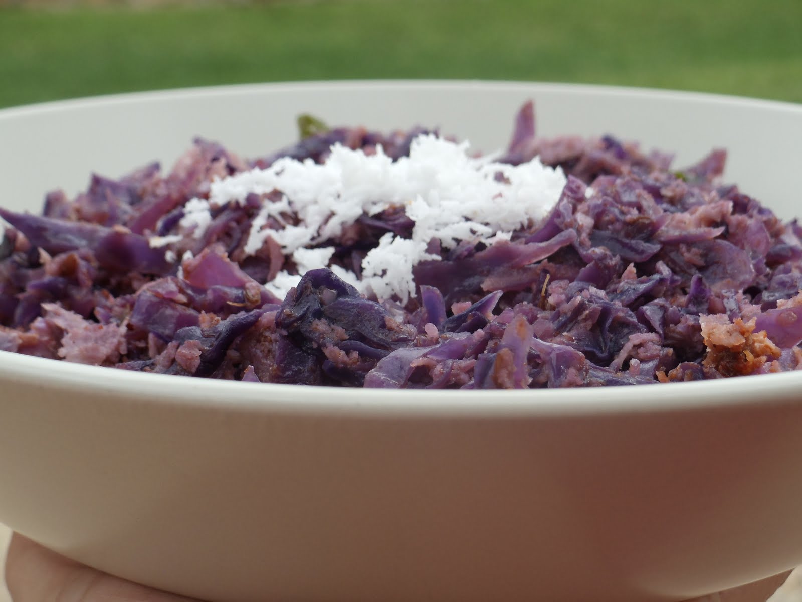Stir fried purple cabbage