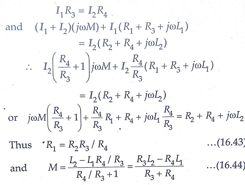 Measurement of Mutual Inductance By Heaviside Bridge