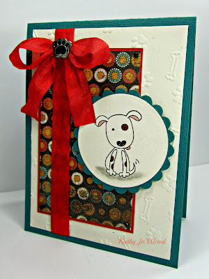 Basic Grey, card, dog, ideas, imaginiisce, Inspired by stamping, max and whiskers, scalloped circles, Spellbinders, thank you, to make, 