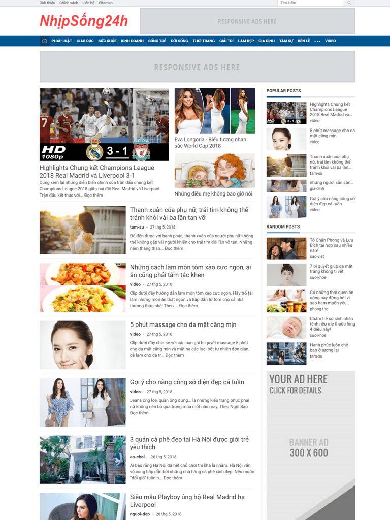 Giao diện tin tức mới News Magazine
