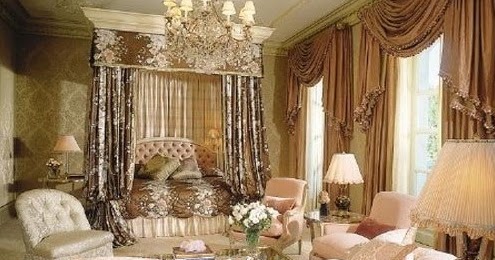 Imagenes Victorianas: Lujoso dormitorio victoriano.