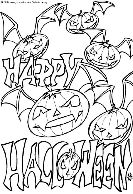 halloween pumpkin coloring pages kids title=