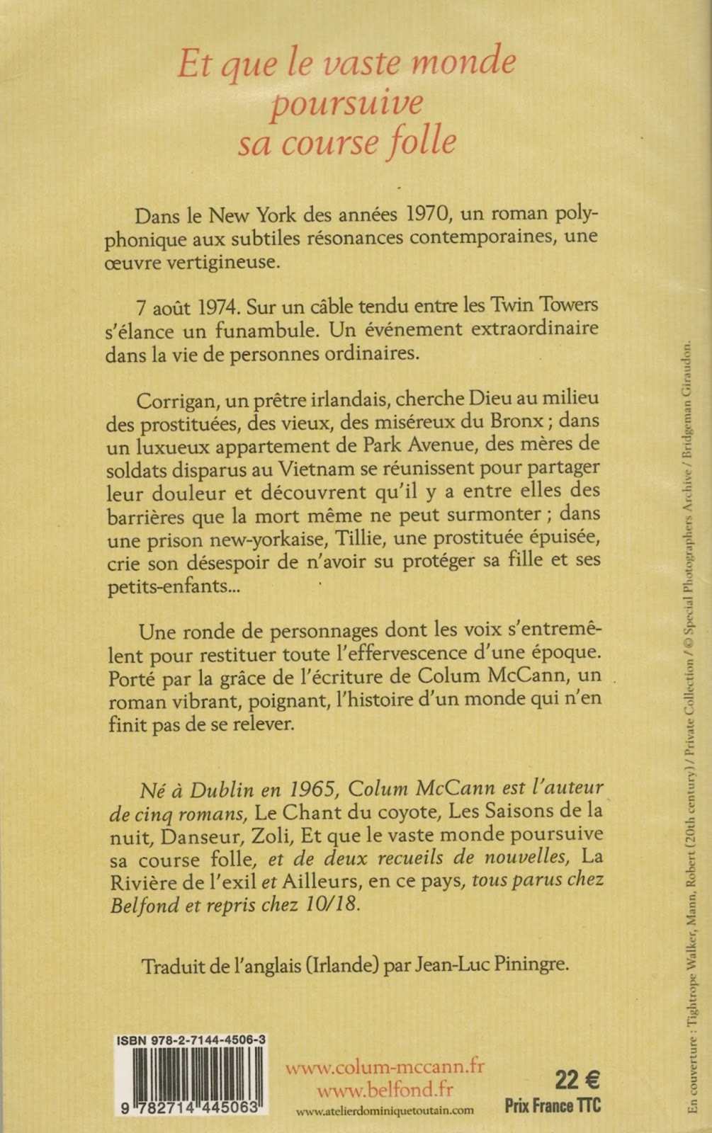 Et Que Le Vaste Monde Poursuive Sa Course Folle Les lectures jeunesse (et quelques autres) de Jangelis: Et que le vaste