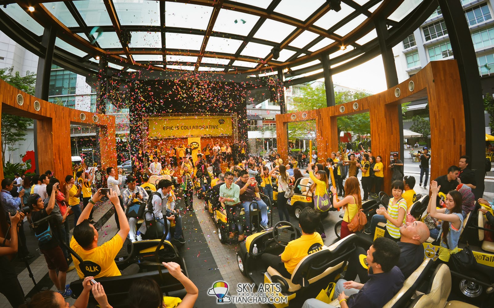 Showered by confetti at the last epic KakaoTalk station