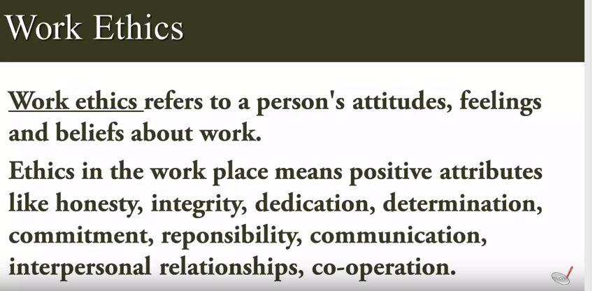 describe work ethic