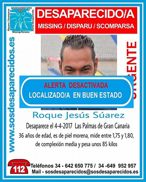 Localizado buen estado Roque J. Suárez Localizado buen estado Roque J. Suárez