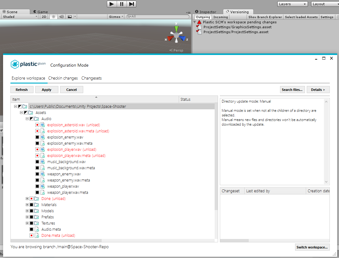 Plastic SCM blog Unity3D version control plugin improvements