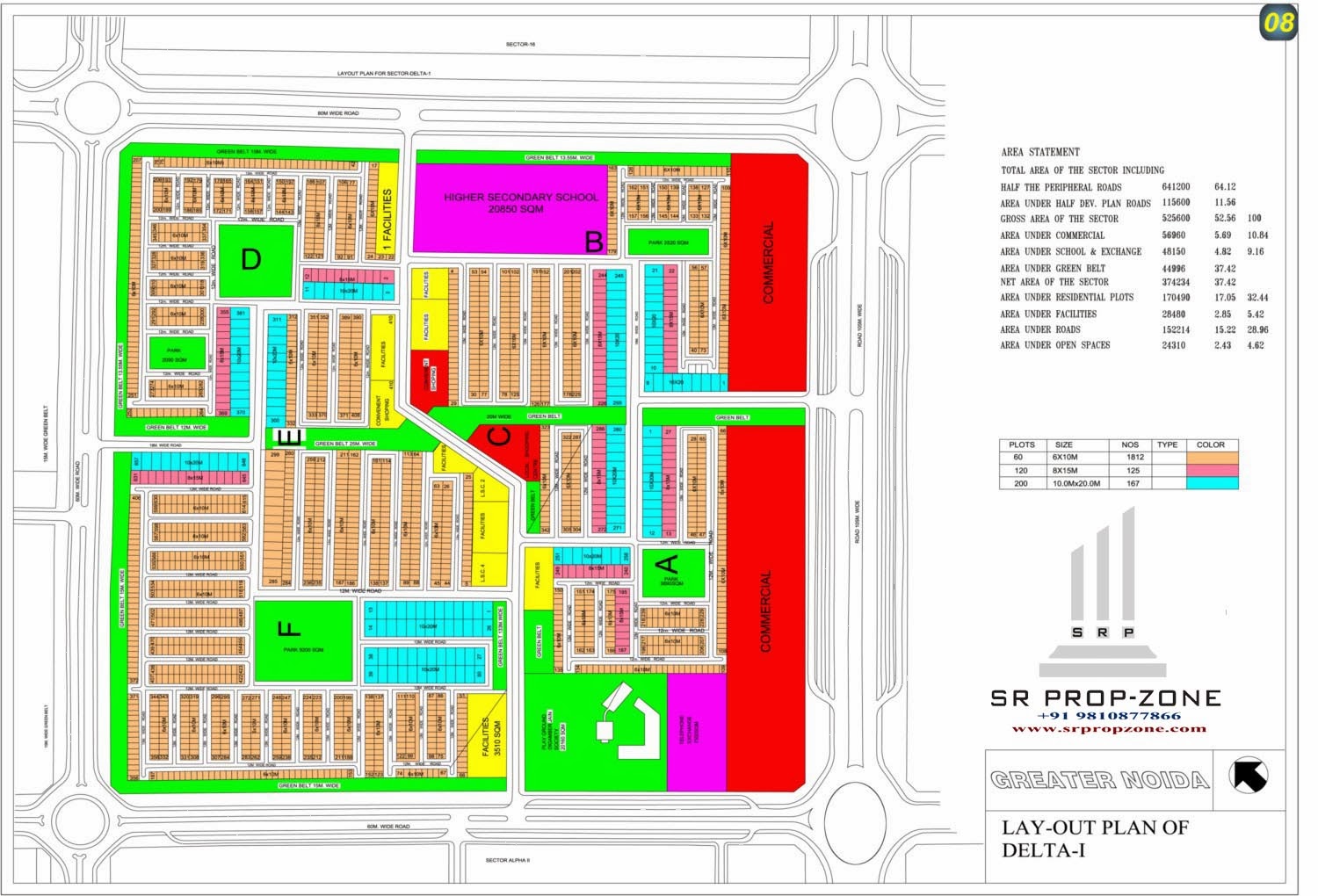 IndustrialPropertys Layout Plan of Delta1 Greater Noida HD Map