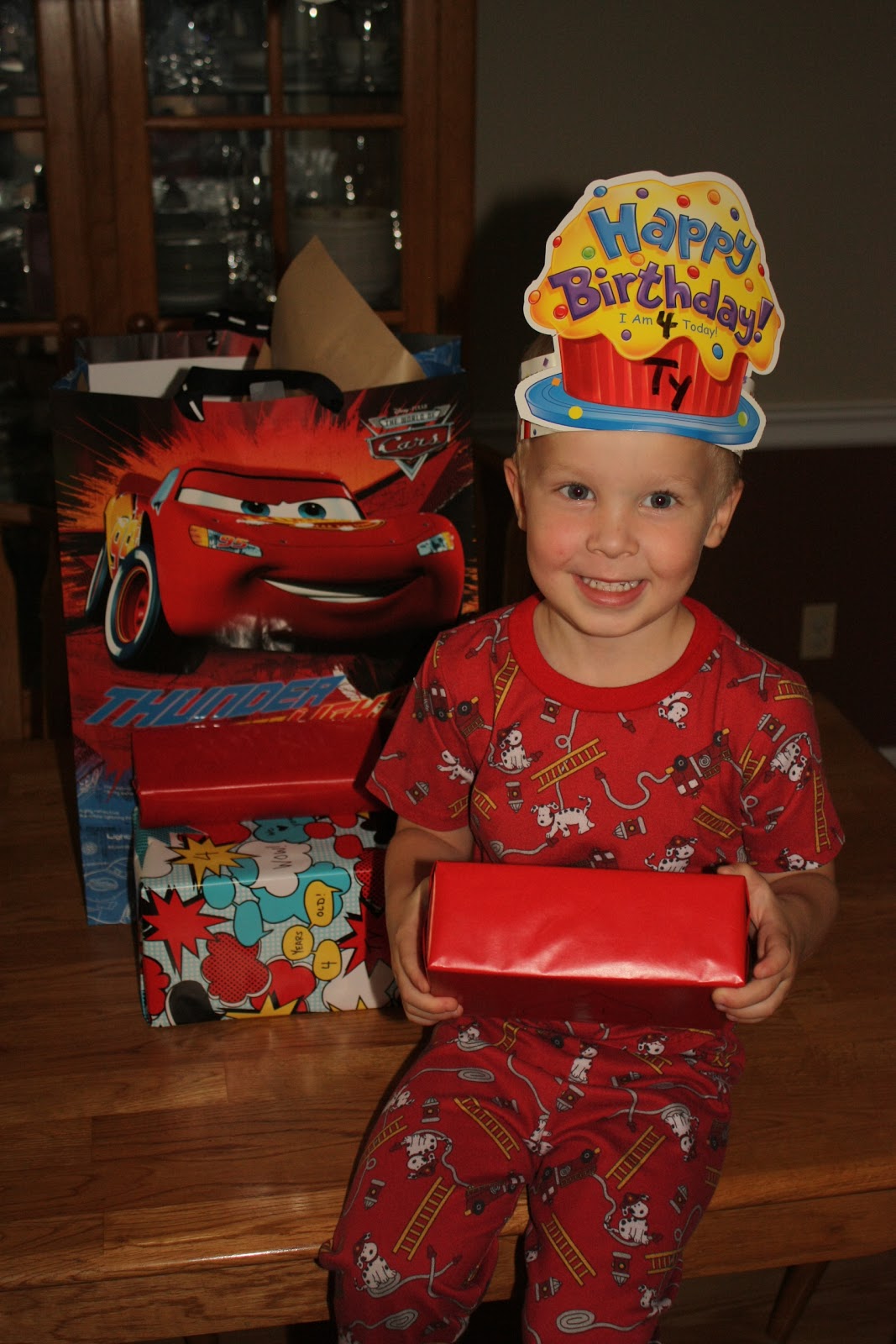 Me and the boys: Happy 4th Birthday Ty!