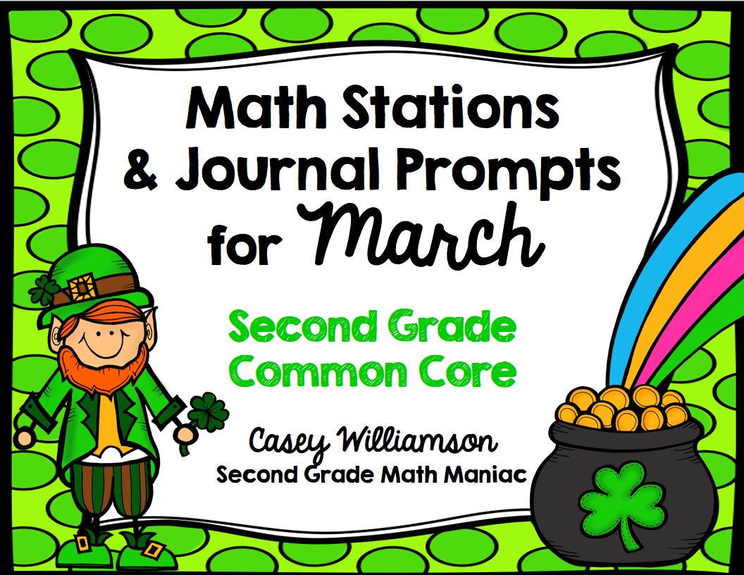 http://www.teacherspayteachers.com/Product/Math-Stations-and-Journal-Prompts-for-March-Second-Grade-Common-Core-1135974