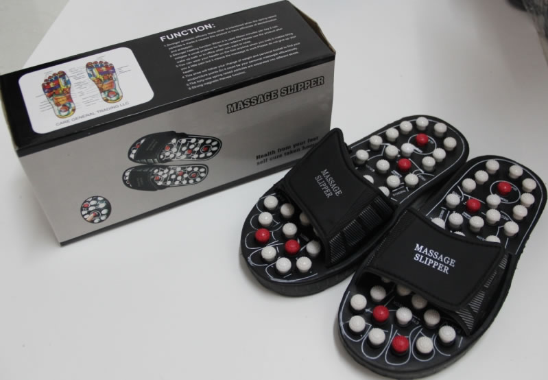 Foot Massager Slippers Black