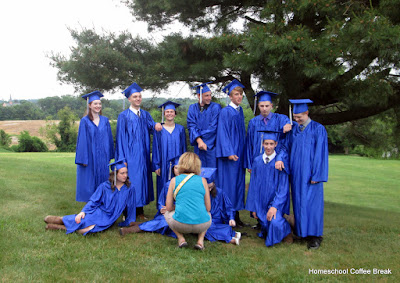 From the High School Lesson Book - Graduation on Homeschool Coffee Break @ kympossibleblog.blogspot.com - What our group's commencement exercises are like, and a little history about some grad traditions