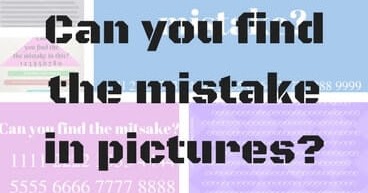 Find the Mistake: Picture Puzzles with Answers