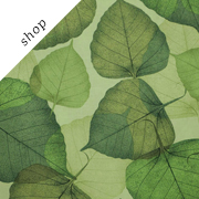Green on Green Flora Leaf Print Fabric | fabricsandtrimmings