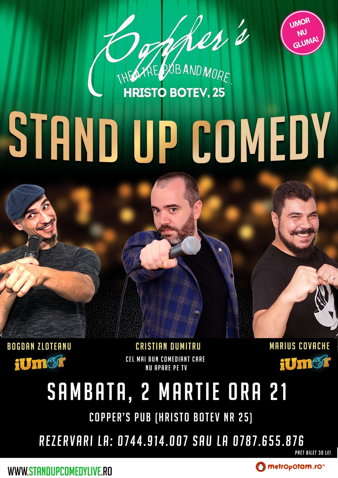 Stand-Up Comedy Sambata Seara in Bucuresti