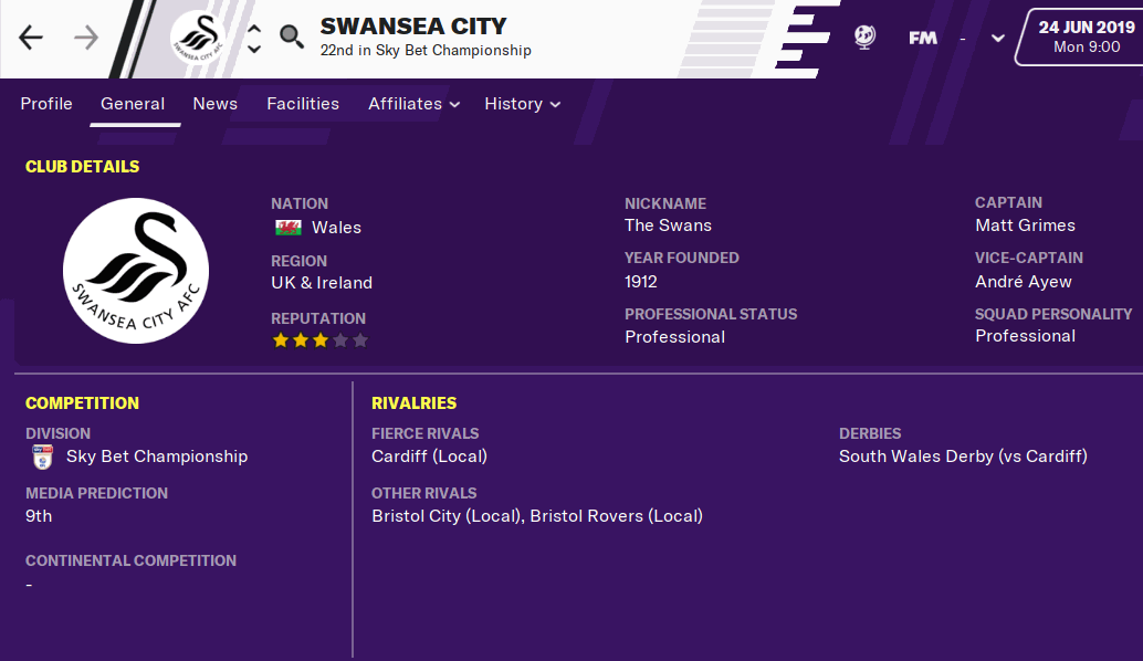 FM20 Team Guide - Swansea