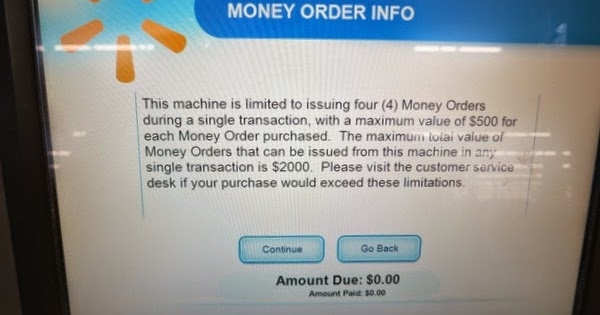 walmart money order max amount