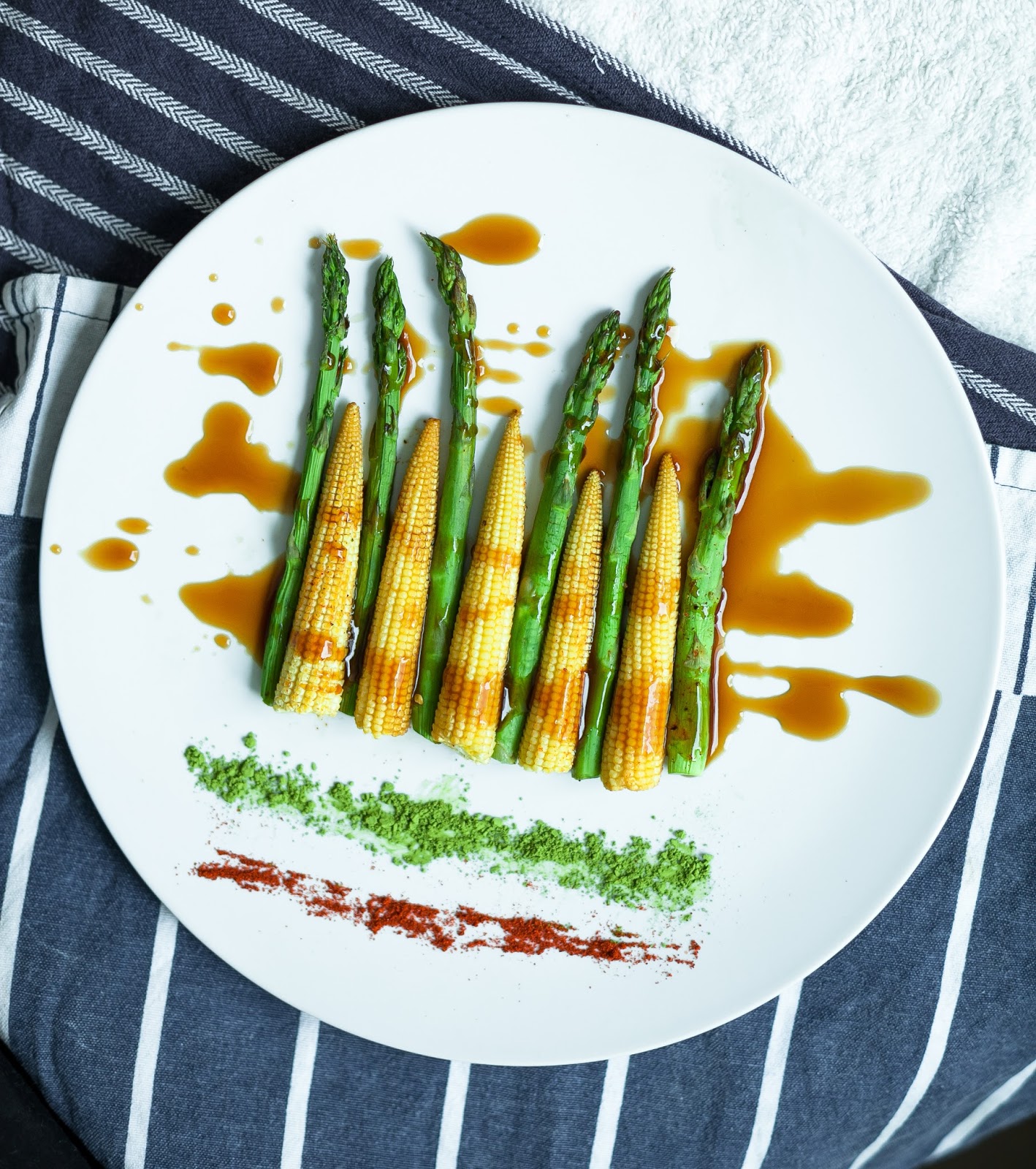 Such Yummy Stuff! Green Breakfast baby corn and asparagus
