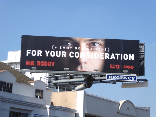 Mr. Robot 2016 Emmy nominations billboard Sunset Strip Mr Robot 2016 Emmy nominations billboard