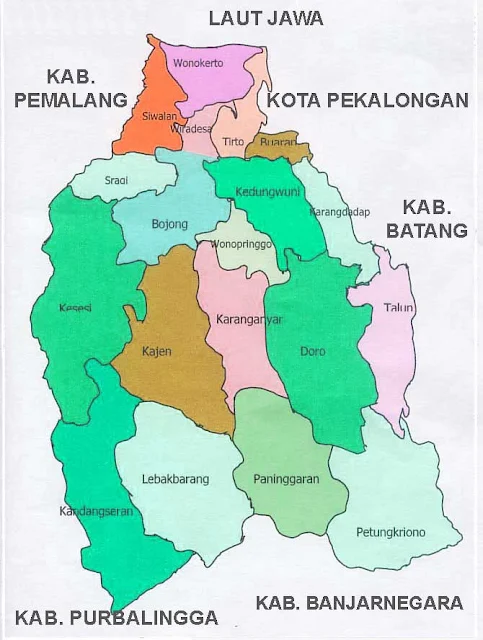 Gambar Peta Kecamatan Pekalongan