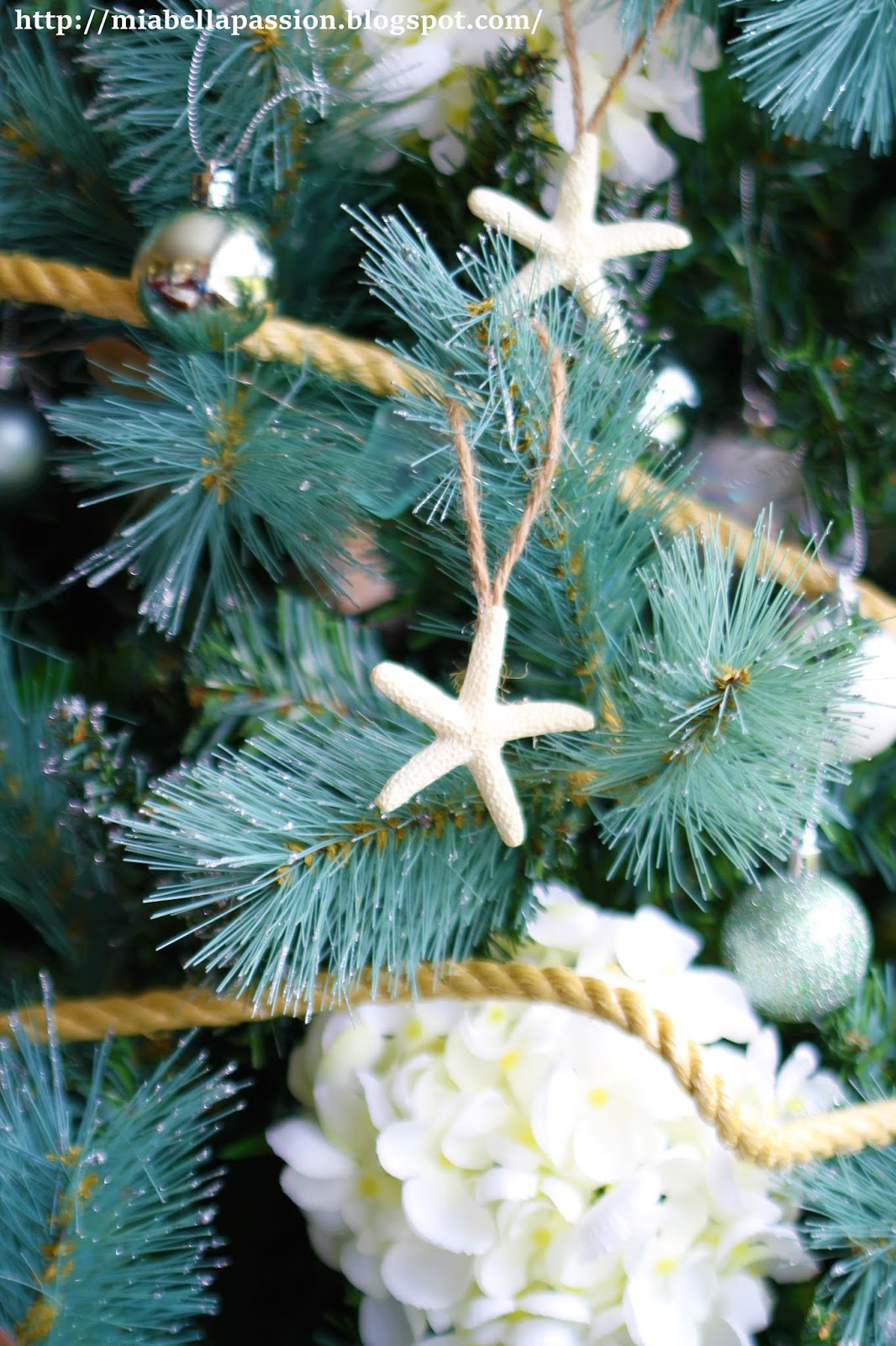 Beach Inspired Christmas Tree With Driftwood