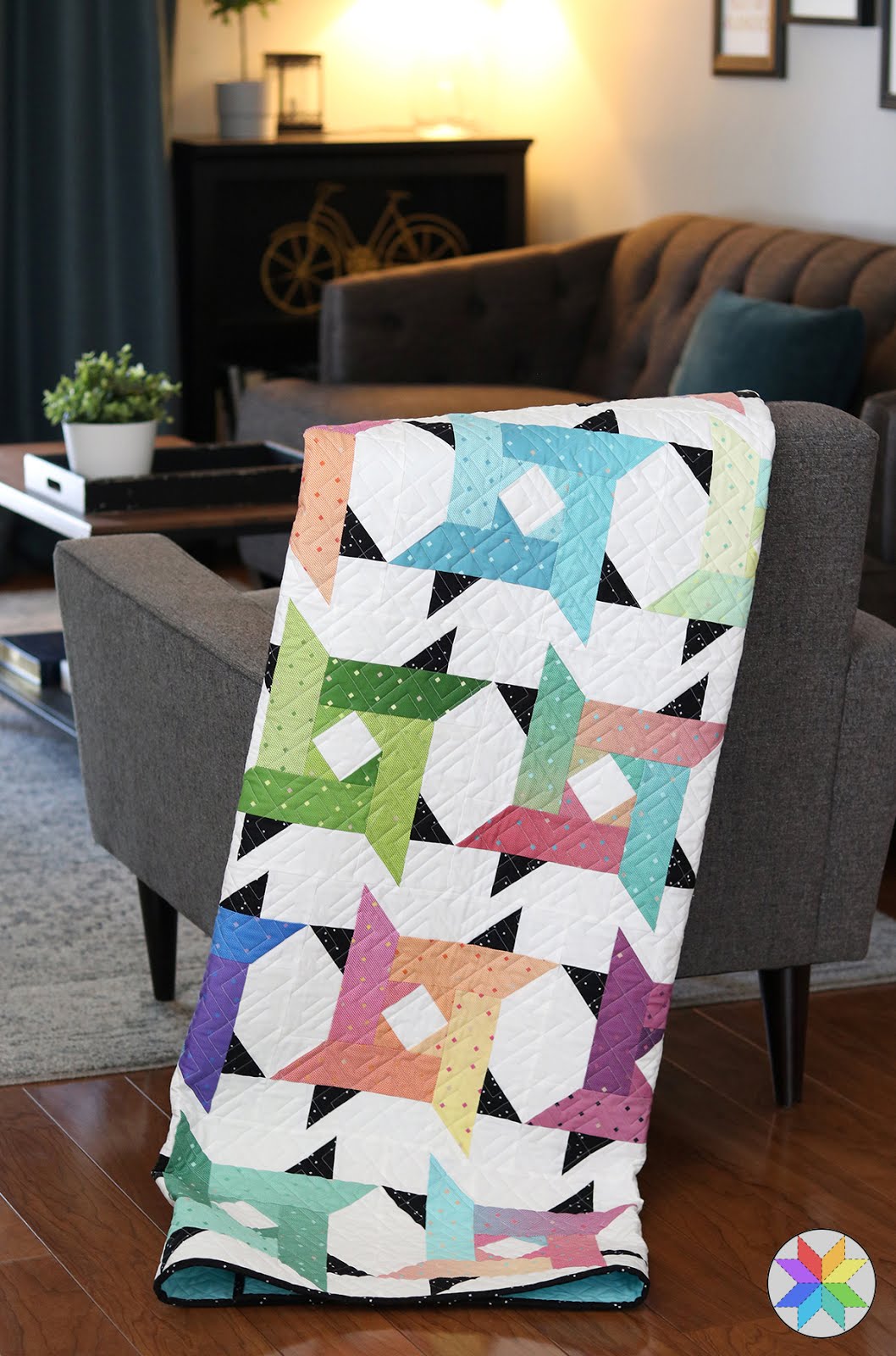 A Bright Corner Windy City Quilt + Gem Stones Brights