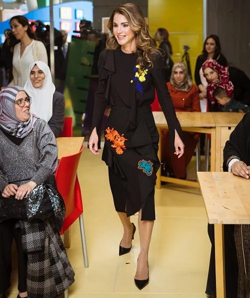 Queen Rania attended the official launch of 'Karim and Jana' a free mobile application developed by the QRF