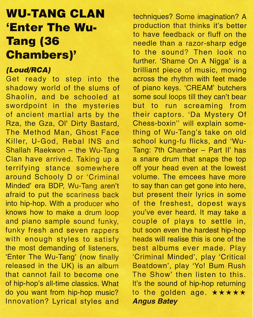 Best Wu-Tang song for each letter. Da Mystery of Chessboxin' won D