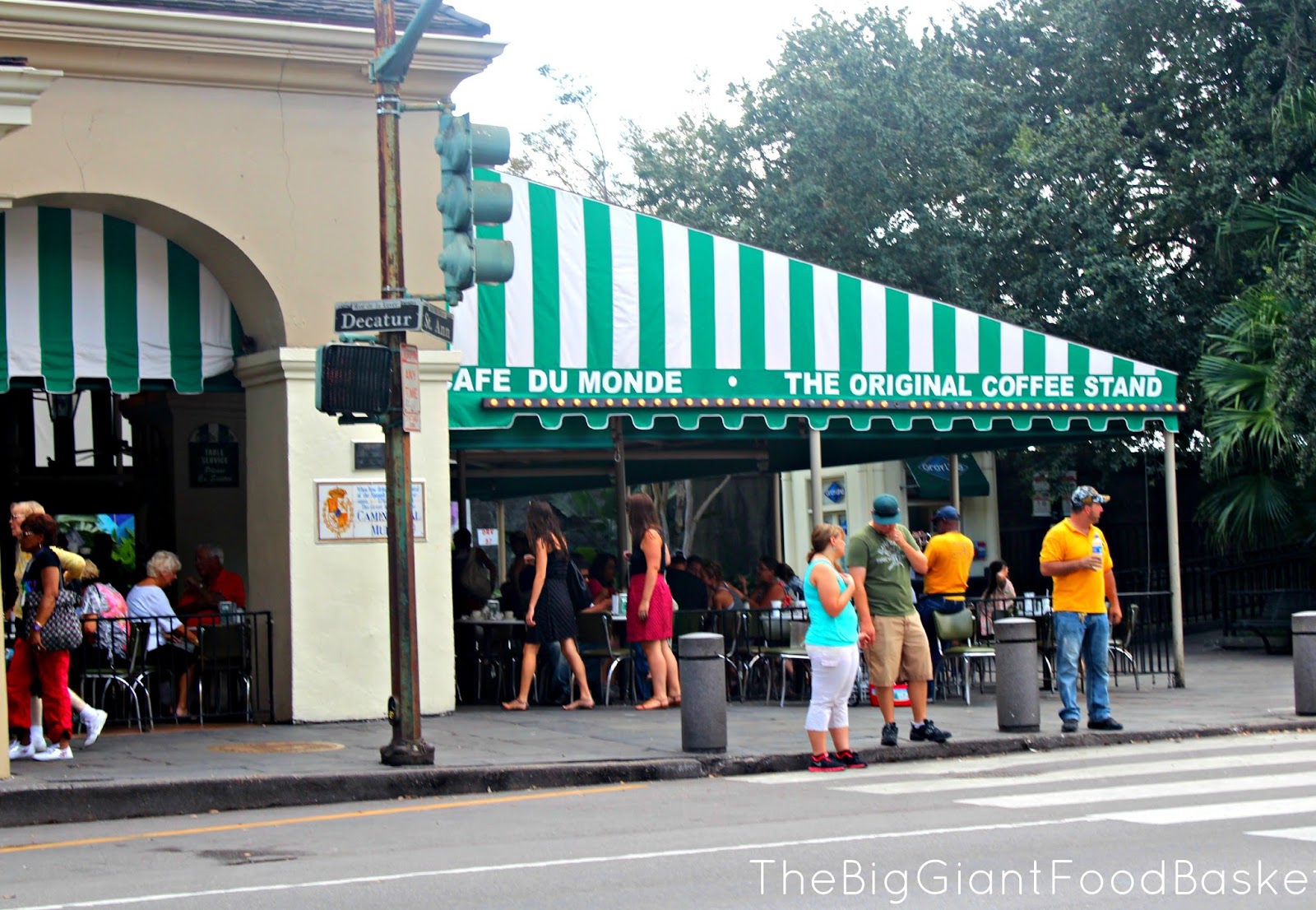 The Big Giant Food Basket Dining in the French Quarter Cafe du Monde