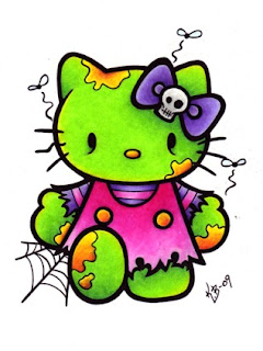 Hello Kitty zombie drawing