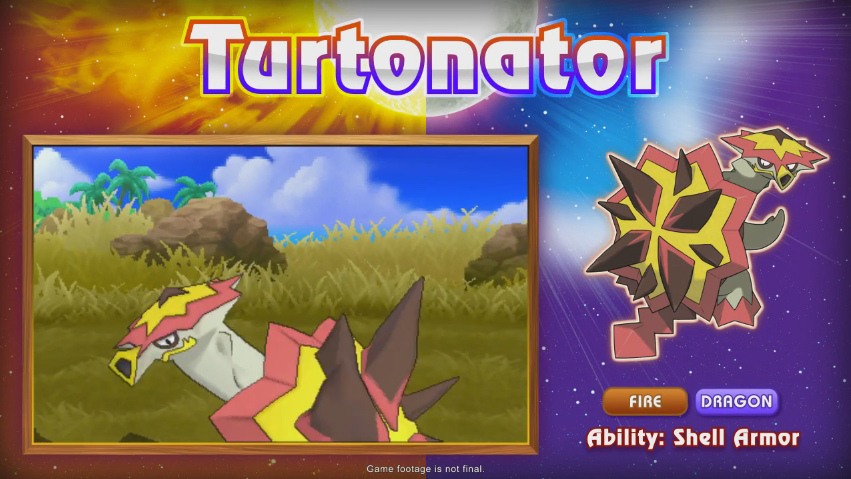 Turtonator, o novo Pokémon de Sun & Moon