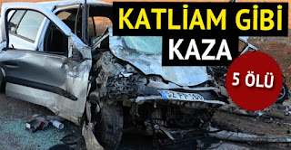 Gaziantepte korkunç kaza 5 ölü Gaziantepte korkunç kaza 5 ölü