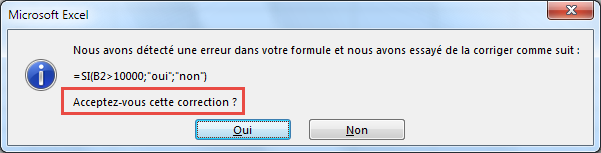 Message erreur de parenthèse fermante - Excel Message erreur de parenthèse fermante - Excel